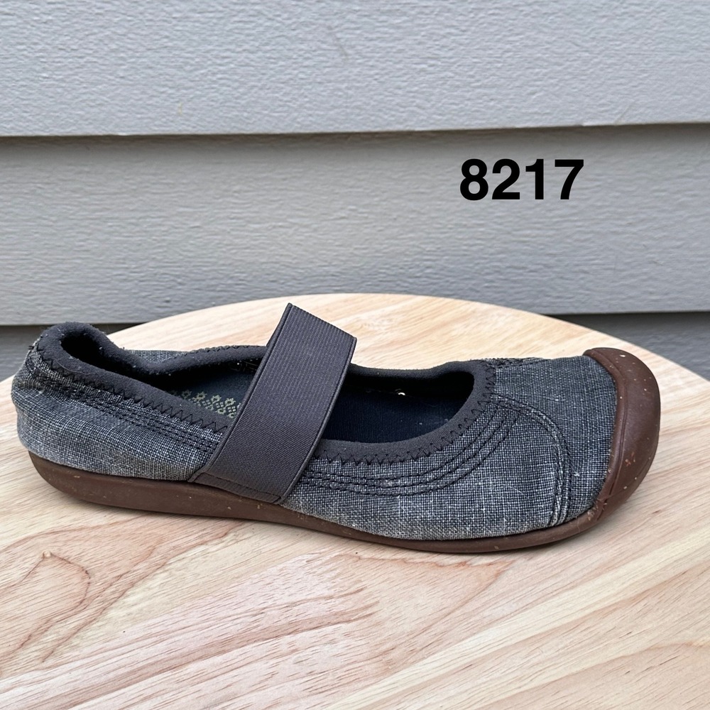 KEEN Sienna MJ Canvas Mary Jane Flats Charcoal Gray Womens 6.5 GTS 1012